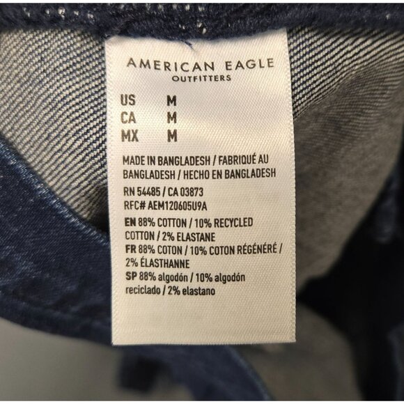 American Eagle Womens Denim Button-Up Tank Top With Crossback Straps Size M - Picture 9 of 10